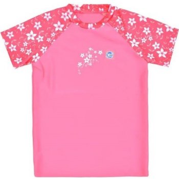 Splash About Plážové UV triko pro děti krátký rukáv Růžové květy