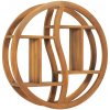 Regál a polička DKD HOME DECOR Wandregal Yin und Yang 60x15x60 cm Teak Massivholz