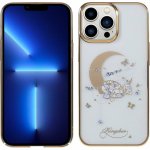 Kingxbar IPHONE 13 PRO s krystaly Swarovski Kingxbar Moon Series Flower gold – Hledejceny.cz