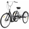 Tříkolka Enjoyshopping 26 palcová 6 Speed City Bike Trike Cruise Bike Sedlo tříkolky s košem pro dospělé