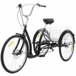 Enjoyshopping 26 palcová 6 Speed City Bike Trike Cruise Bike Sedlo tříkolky s košem pro dospělé – Hledejceny.cz