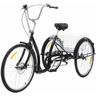 Enjoyshopping 26 palcová 6 Speed City Bike Trike Cruise Bike Sedlo tříkolky s košem pro dospělé – Hledejceny.cz