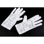 Společenské rukavice krajkové 2 bílá – Zboží Dáma
