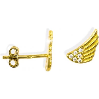 Gemmax Jewelry zlaté Andělská křídla se zářivými zirkony GBEYV0612 – Zbozi.Blesk.cz