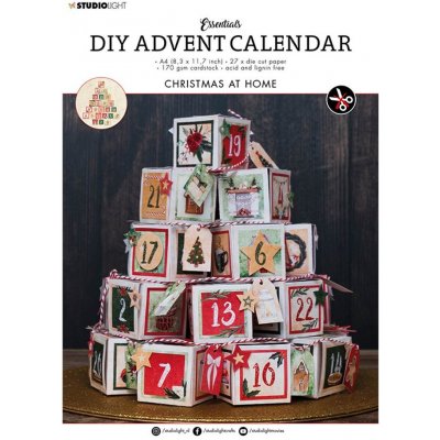 Studio Light DIY Adventní kalendář Studio Light A4 Vánoce doma 27 listů