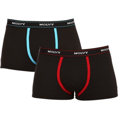 Molvy pánské boxerky KP-082-BEU černé 2pack – Zboží Mobilmania