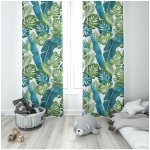 Mondo Italia Hotový závěs na kroužcích lísti monstery 140x160 cm Vícebarevná – Zboží Dáma