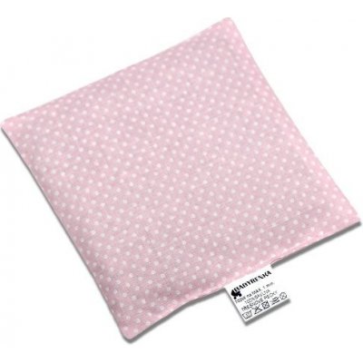 Nahřívací polštářek Babyrenka z třešňových pecek 15x15 dots pink – Zboží Dáma