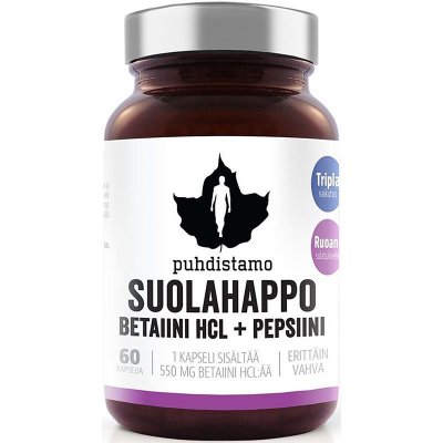 Puhdistamo Betain HCL Suolahappo 60 kapslí – Hledejceny.cz