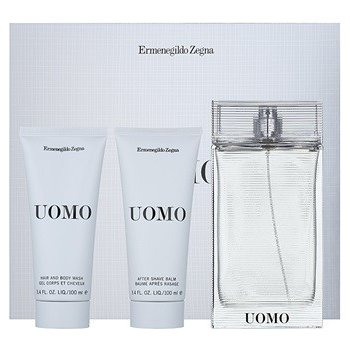 Ermenegildo Zegna Uomo EDT 100 ml + sprchový gel 100 ml + balzám po holení 100 ml dárková sada