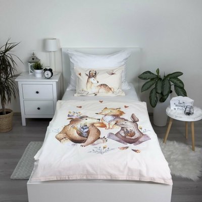 Jerry Fabrics povlečení do postýlky Zvířátka Woodland baby 100 x 135 , 40 x 60 cm – Hledejceny.cz