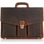 Paolo Peruzzi pánská kožená aktovka VINTAGE matná hnědá – Zboží Dáma Paolo Peruzzi pánská kožená aktovka VINTAGE matná hnědá – Zboží Dáma