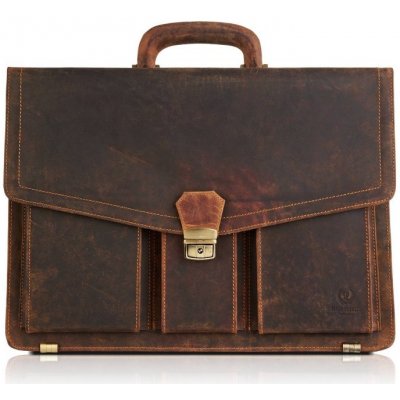 Paolo Peruzzi pánská kožená aktovka VINTAGE matná hnědá – Zboží Dáma Paolo Peruzzi pánská kožená aktovka VINTAGE matná hnědá – Zboží Dáma