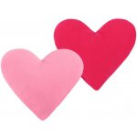 Bellatex Polštář ve tvaru srdce růžová fuchsiová 2 ks 18x20 – Zboží Dáma