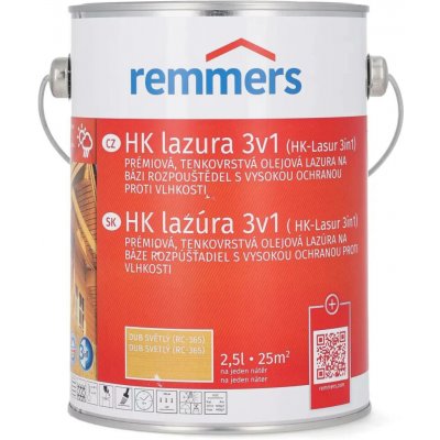 Remmers HK Lazura 3v1 Plus 2,5 l Dub světlý – Zboží Mobilmania