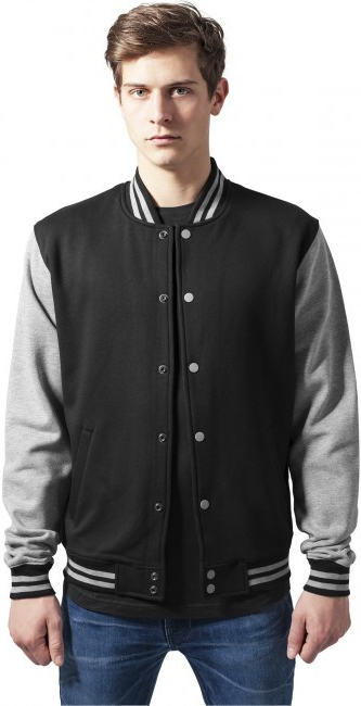 Urban Classics 2 tone College Sweat jacket black grey