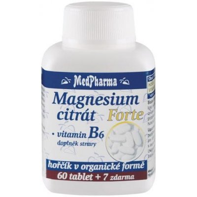 MedPharma Magnesium citrát Forte + vitamin B6, 67 tablet