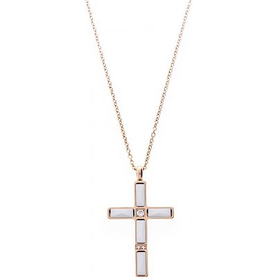 MPM Dámský ocelový rose gold náhrdelník SPD.7680 – Zboží Mobilmania