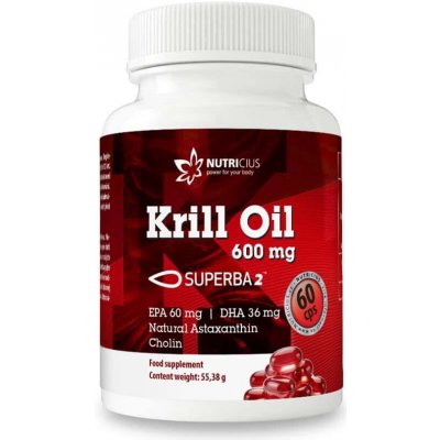 Nutricius Krill oil 600 mg Superba2 60 kapslí – Hledejceny.cz