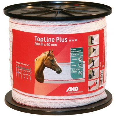 TopLine Plus páska 40 mm návin 200m bílo červená – Hledejceny.cz