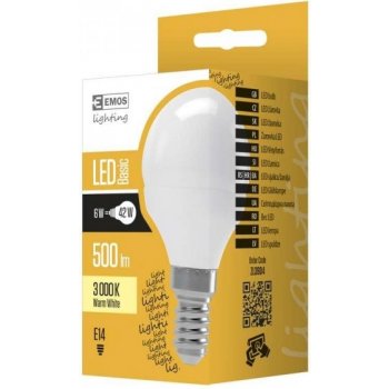 X-LINE LED žárovka 6W E14 Mini Globe teplá bílá