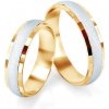 Prsteny Savicki Snubní prsteny dvoubarevné zlato půlkulaté SAVOBR27