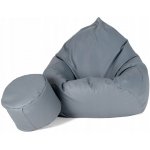 Sedací vak + podnožník zdarma šedý – Zboží Dáma