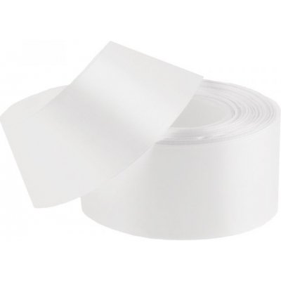 Stuha saténová 50mm/32m white (bílá) – Zboží Mobilmania