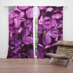 Sablio Závěs Fialové květy: 2ks 140x250cm – Hledejceny.cz