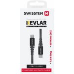 Swissten 71542010 KEVLAR USB-C na USB-C, 1,5m, černý – Hledejceny.cz