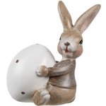Keramická dekorace králík s vajíčkem - 5*4*8 cm – Zboží Mobilmania