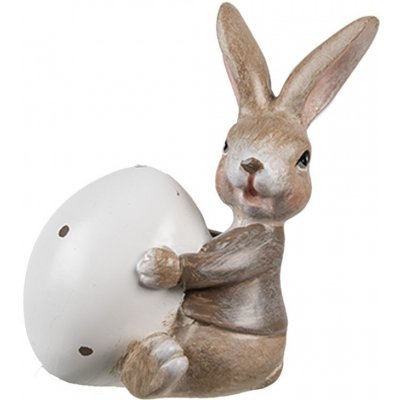 Keramická dekorace králík s vajíčkem - 5*4*8 cm – Zboží Mobilmania