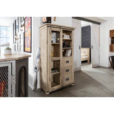 Bighome Iron Mango 100x45x175 bělená lakovaná – Hledejceny.cz