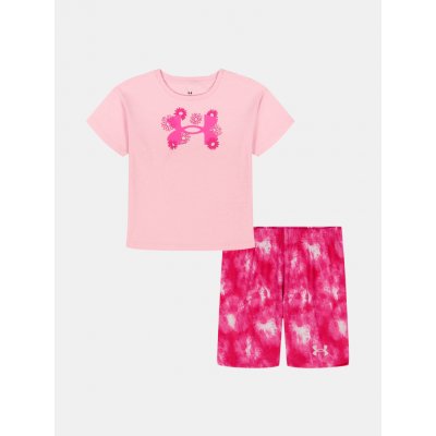 Under Armour dívčí set UA PRINTED BIKE SHORT SET růžová – Zboží Dáma