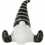 Vánoční skřítek SITTING GNOME 19 cm, černo-bílý – Hledejceny.cz