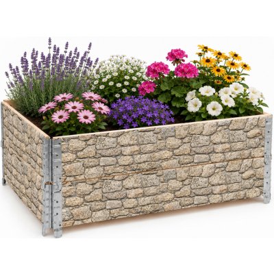 Aga Vyvýšený záhon 120x80x40 cm Kámen – Sleviste.cz