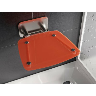 RAVAK Sprchové sedátko Ovo B II Barva: Nerez+Orange – Zboží Mobilmania