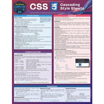 CSS - Cascading Style Sheets - (Nixon Robin)(Fold-out book or chart) – Zbozi.Blesk.cz