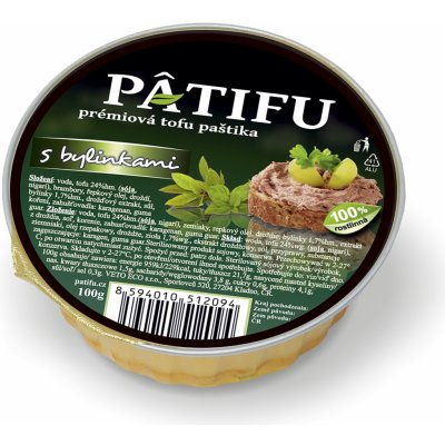 Veto Patifu Paštika tofu s bylinkami 100 g – Sleviste.cz