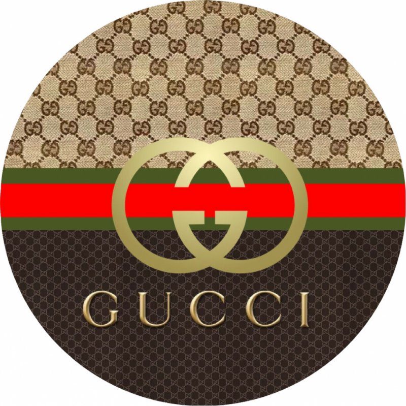 Jedlý papír GUCCI ZVOLTE VELIKOST: 4cm (30 ks / A4) ☝, Zvolte PODKLAD:  FONDÁNOVÝ DECORLIST ✴️ – Zboží Dáma