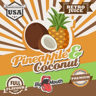 Big Mouth RETRO Pineapple and Coconut 10 ml – Zbozi.Blesk.cz