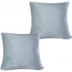 decoDoma 2ks z mikroplyše šedé 40 x 40 – Zboží Dáma