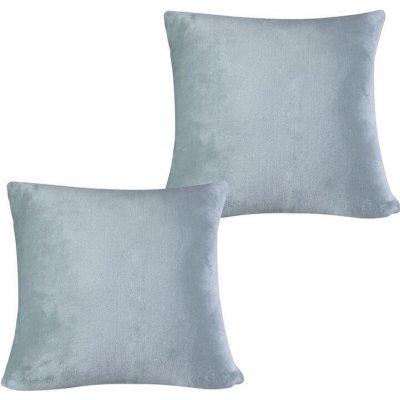 decoDoma 2ks z mikroplyše šedé 40 x 40 – Zboží Dáma