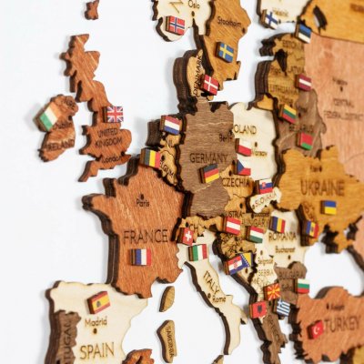 Dřevěné vlaječky států světa Evropské vlajky (79) – Zboží Mobilmania