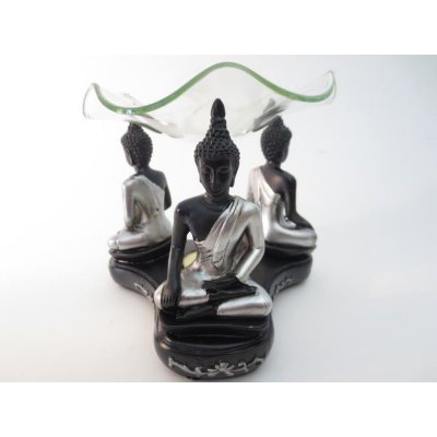 Aroma lampa Thajský Buddha stříbrný 12 x 11 cm