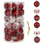 SPRINGOS Vánoční baňky červeno-bílé mix 7cm sada 30ks CA0150-XG – Hledejceny.cz