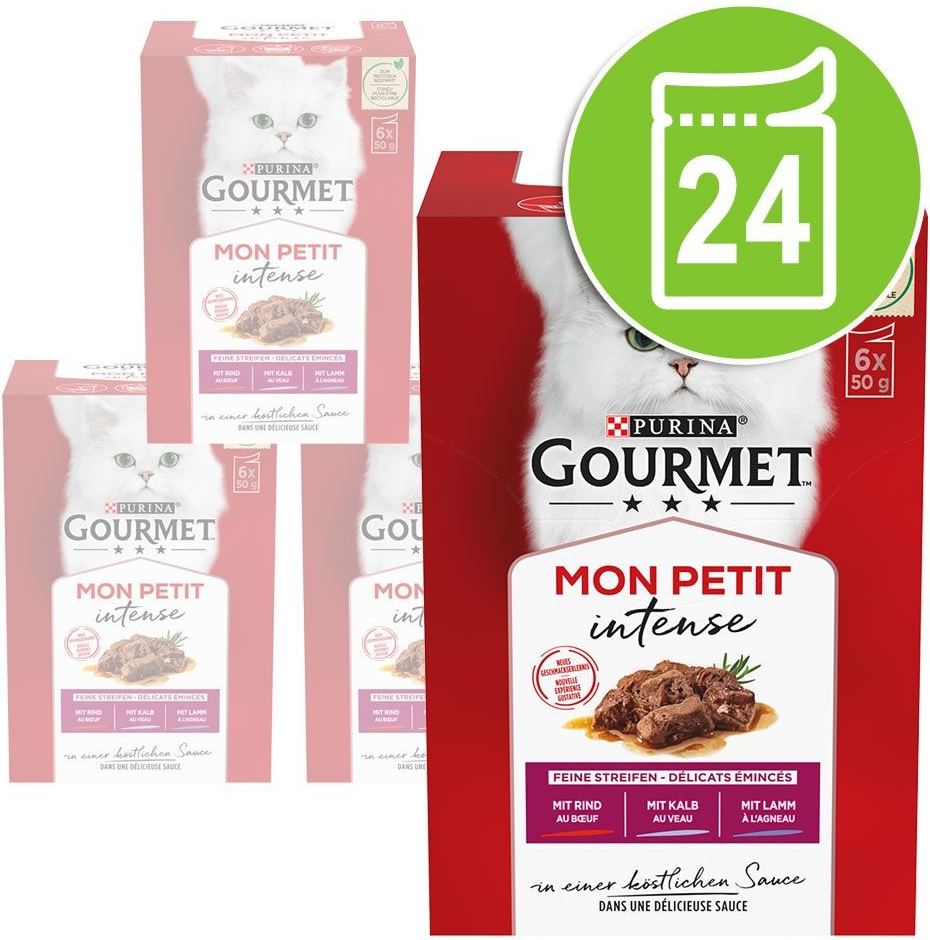 Gourmet Mon Petit hovězí telecí jehněčí 24 x 50 g