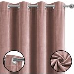 Závěs Velurový PASTELOVĚ RŮŽOVÝ Elegantní s Kroužky 140x250 VELUR – Hledejceny.cz