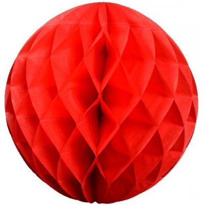 Papírová dekorační koule Honeycomb ČERVENÁ 10cm – Zboží Mobilmania