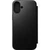 Pouzdro a kryt na mobilní telefon Apple Nomad Modern Leather Folio Black iPhone 16 Plus NM01682585